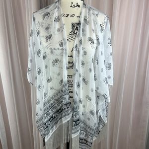 Boho Elephant Print Wrap-Brand New